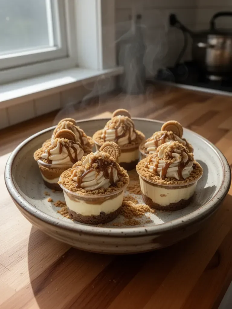 Cookie Butter Cheesecake Cups