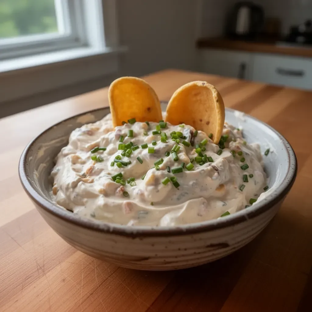 Creamy high-protein dip served at a pool party
