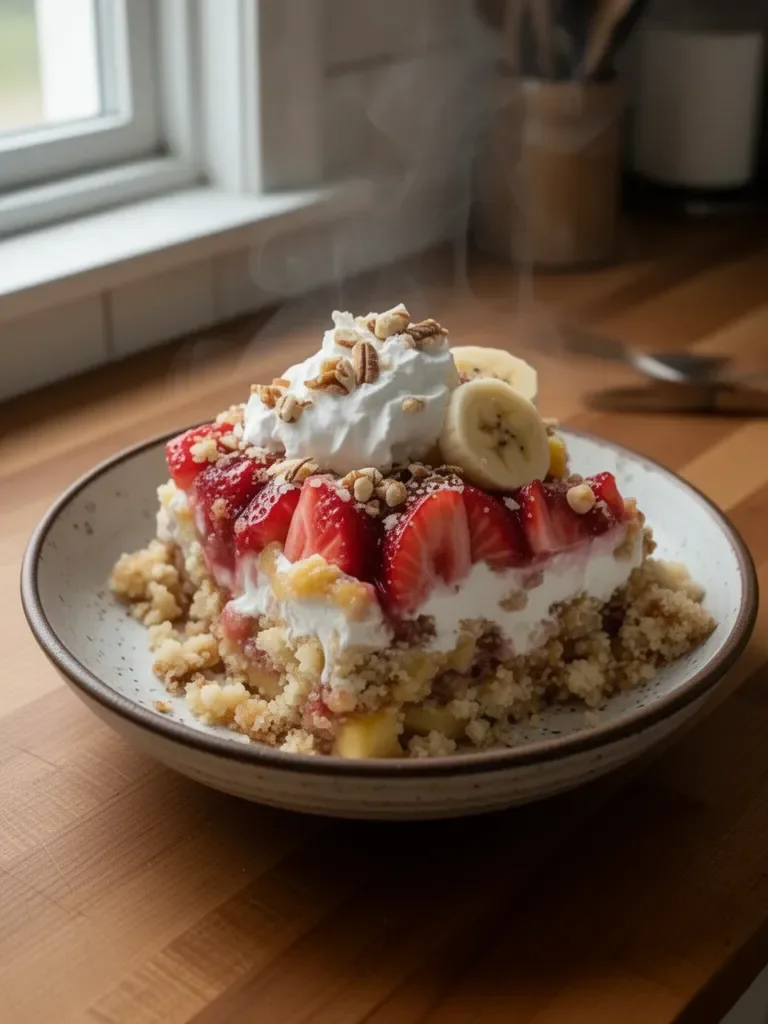Easy Banana Split Dump Cake