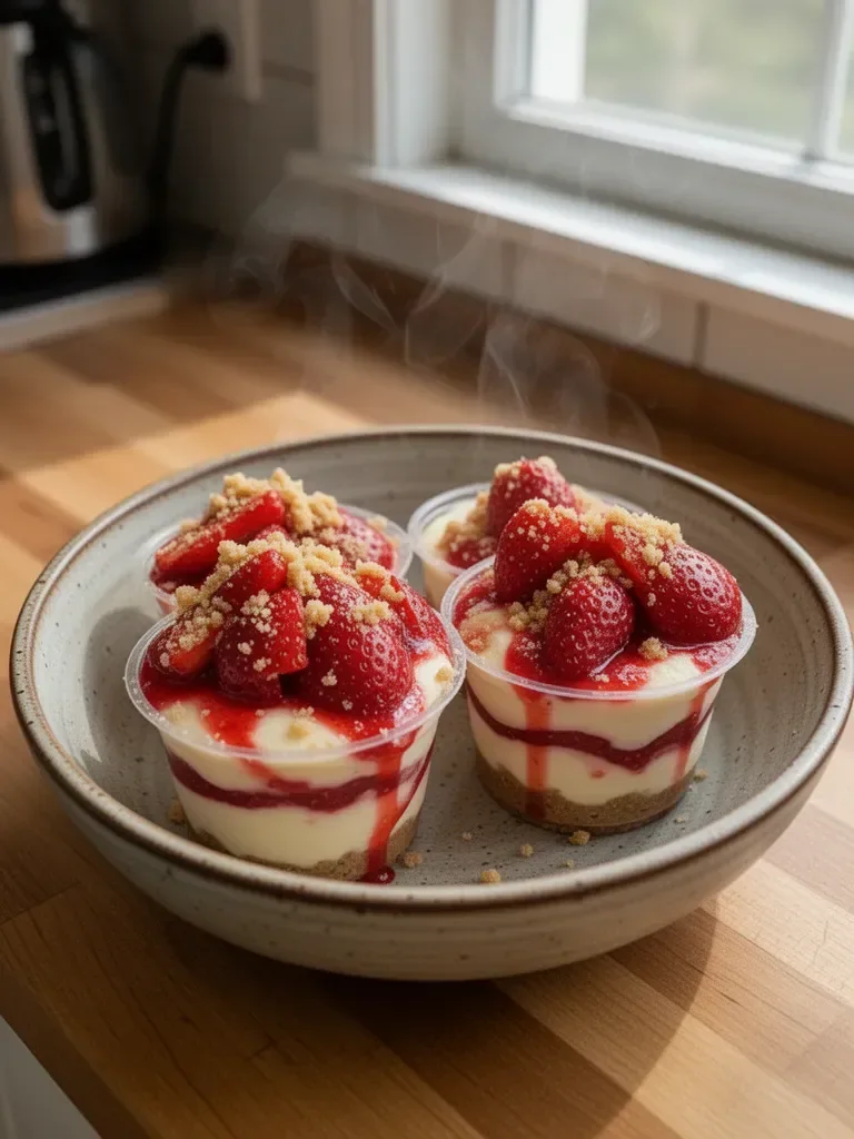 Easy Strawberry Cheesecake Cups