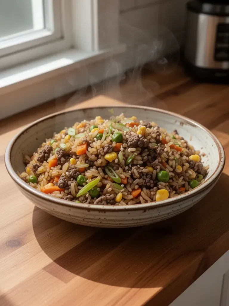Flavorful Ground Venison Fried Rice