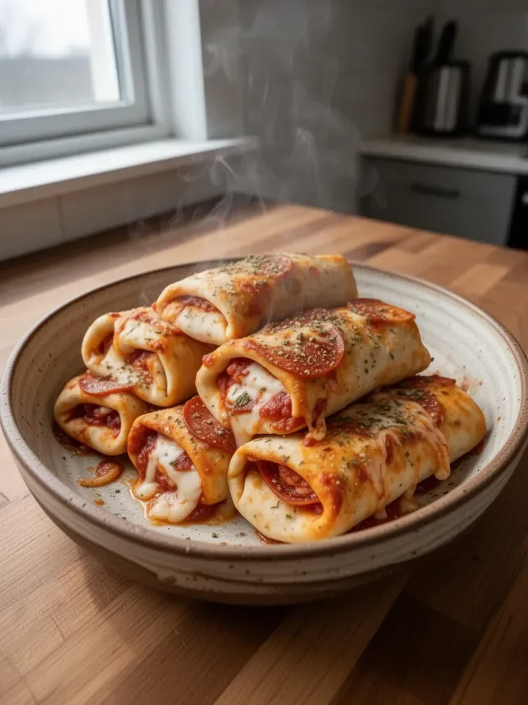 High Protein Pepperoni Pizza Rolls