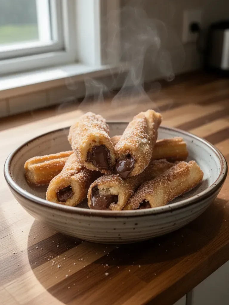 Homemade Churro Bites with Nutella