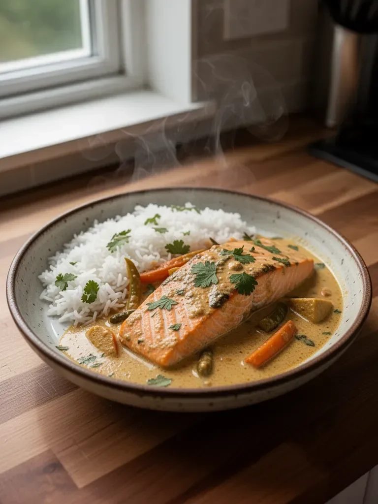 Indian-Style Salmon Curry with Coconut Milk