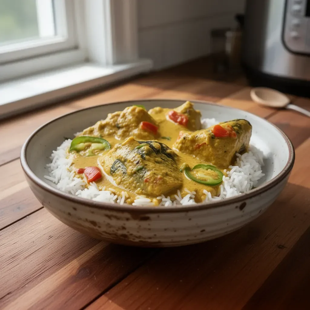 Delicious Instant Pot Fish Curry inspired by South Indian Fish Molee recipe