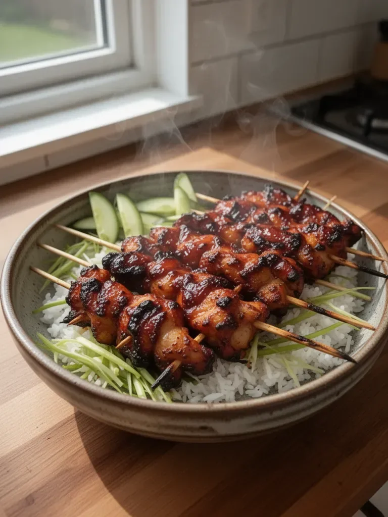 Korean BBQ Chicken Skewers
