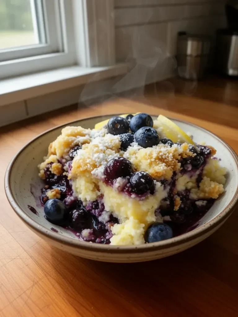 Lemon Blueberry Cheesecake Dump Cake