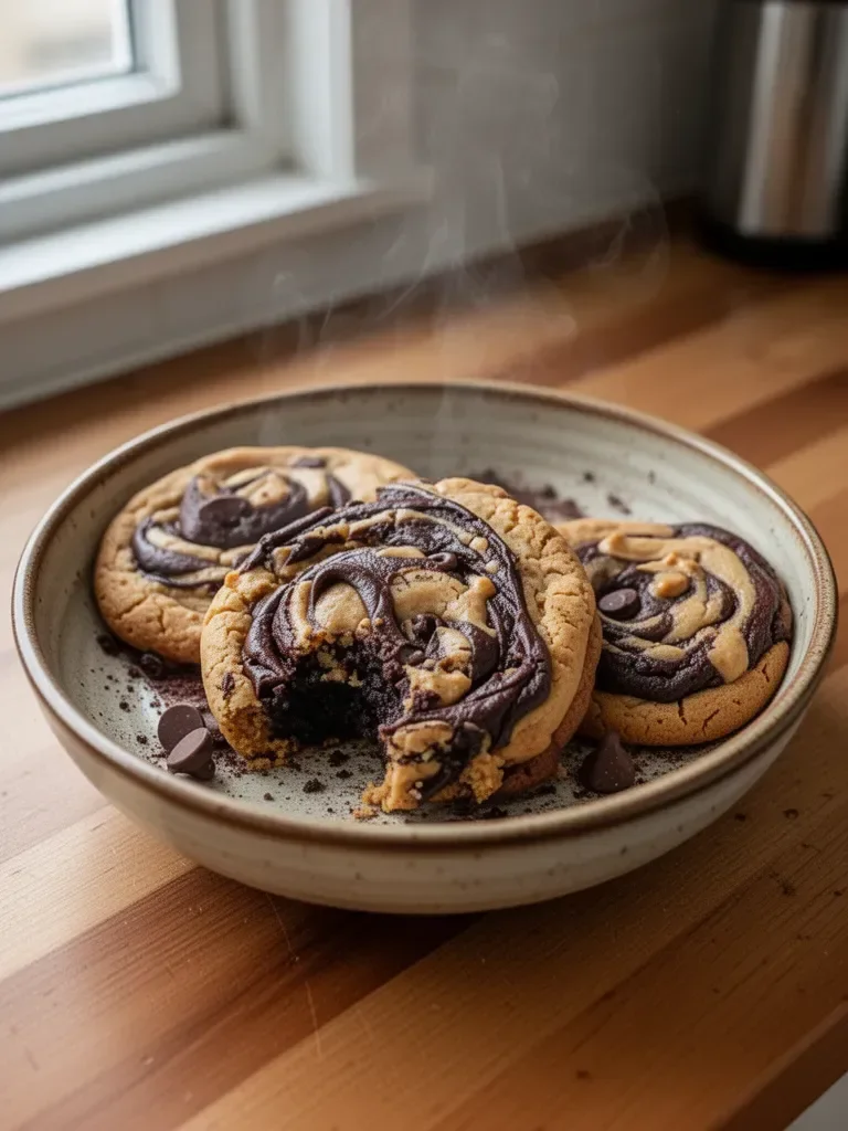 Peanut Butter Brownie Swirl Cookies