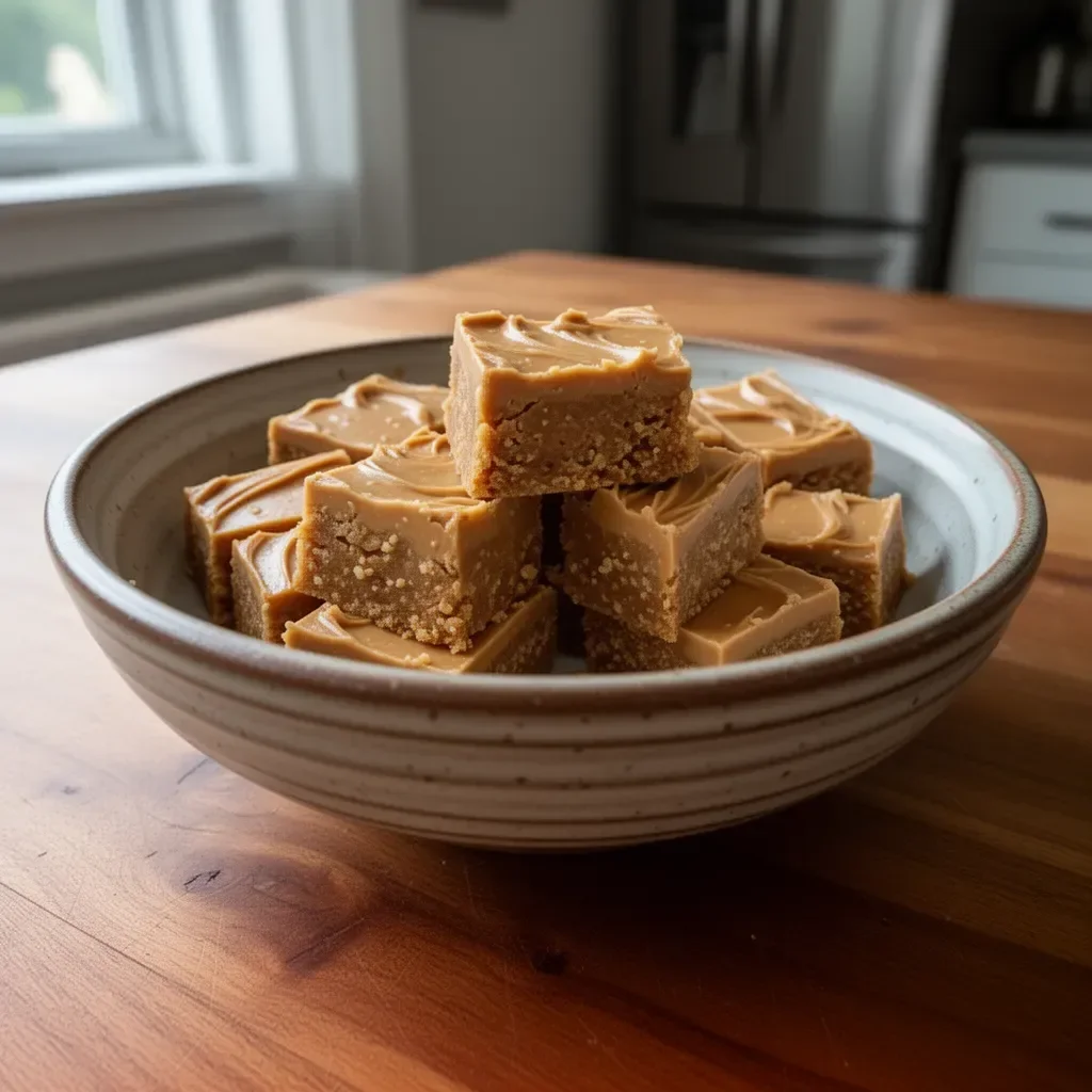 Peanut Butter Lunch Lady Bars served on a plate with a fork