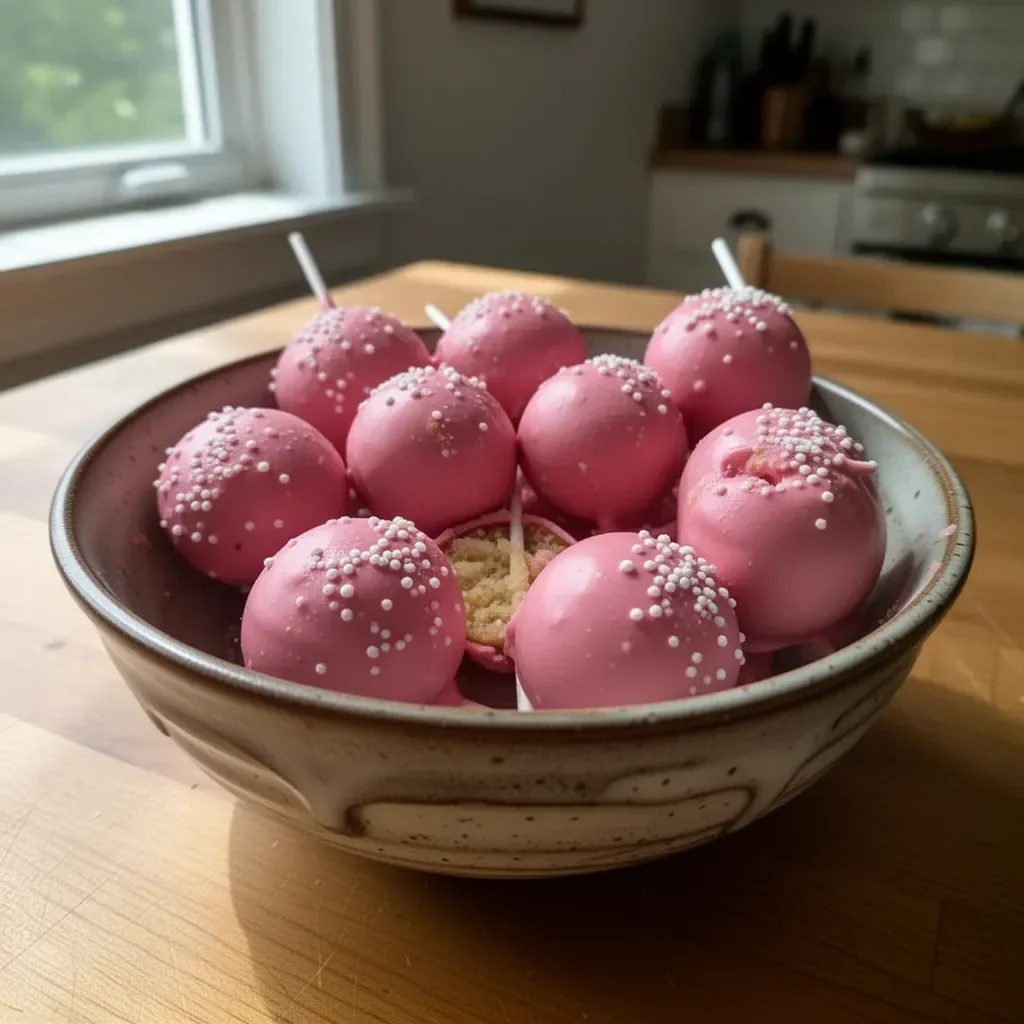 Delicious homemade Starbucks cake pop recipe with colorful sprinkles