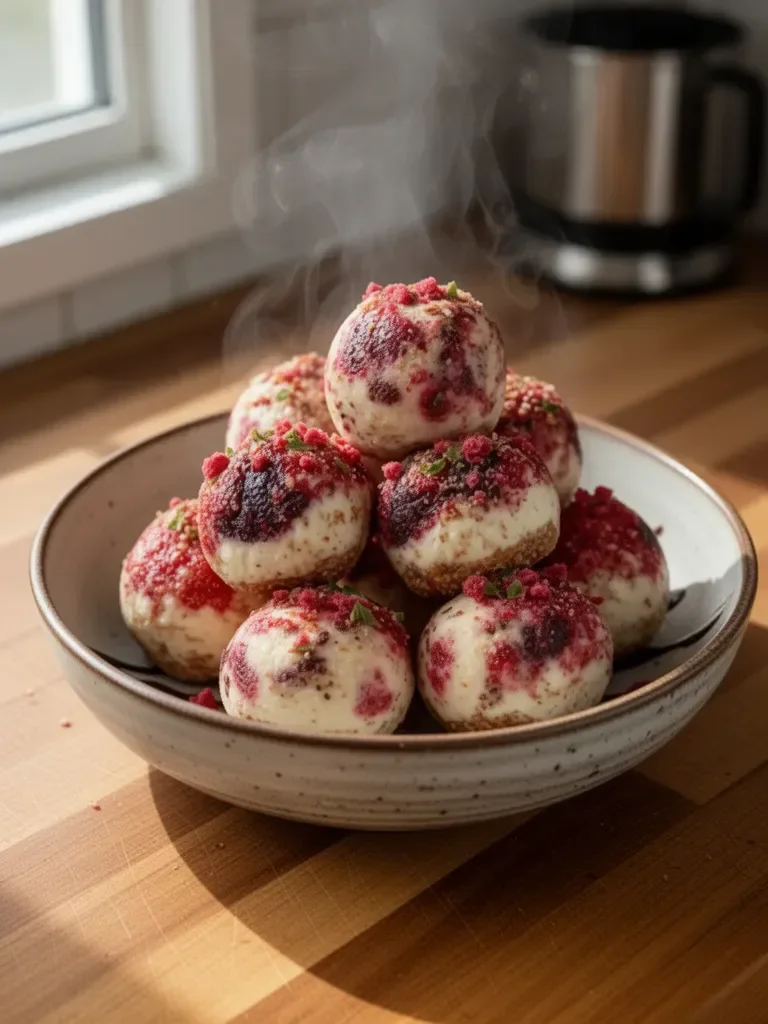 Strawberry Cheesecake Protein Balls