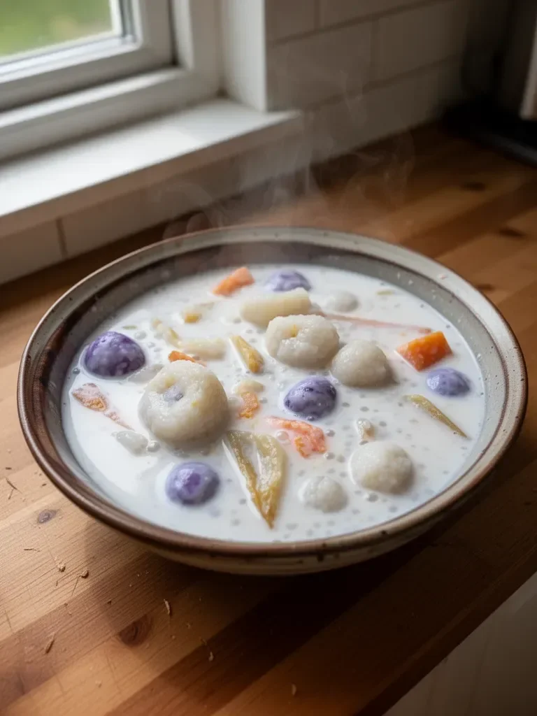 Sweet Rice Balls in Coconut Milk